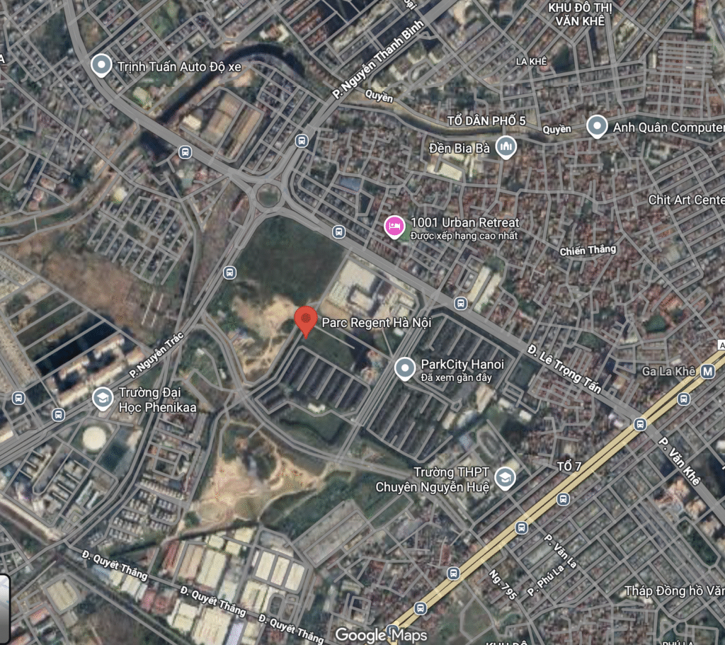 Vị trí chung cư Parc Regent Hà Đông Vị trí chung cư Parc Regent Hà Đông